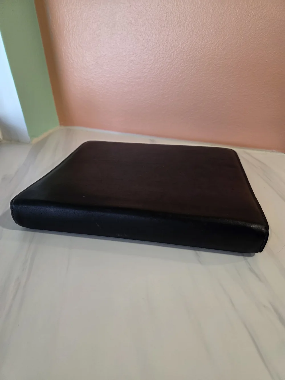 Bosca Black Leather Binder Folio